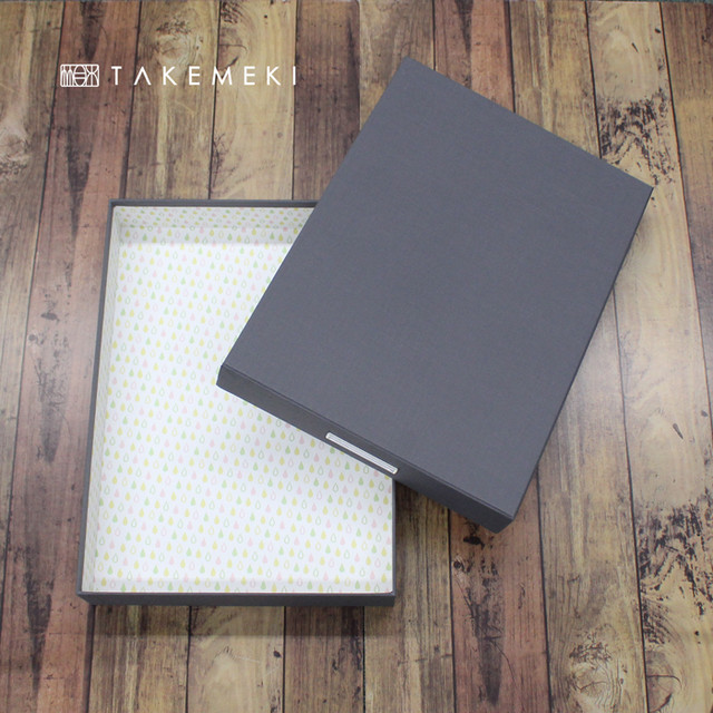 お道具箱 A3サイズ ブラック デスクボックス 小物入れ 収納 紙製 布クロス 貼箱 新学期 新生活 入園 入学 男の子 女の子 幼稚園 小学校 プレゼント 祝い 大人 オフィス 会社 片付け 整理整頓 一人暮らし Takemeki 3 980円 税込 以上送料無料