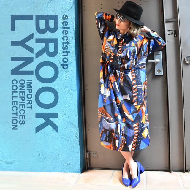 幾何学模様絵画ワンピース Brooklyn