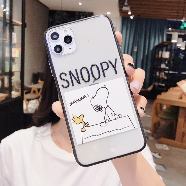 即納 送料無料 Iphone11シリーズ対応 Iphone Case Snoopy Snoopy スヌーピー Iphone 携帯ケース クリア シンプル Glory Be