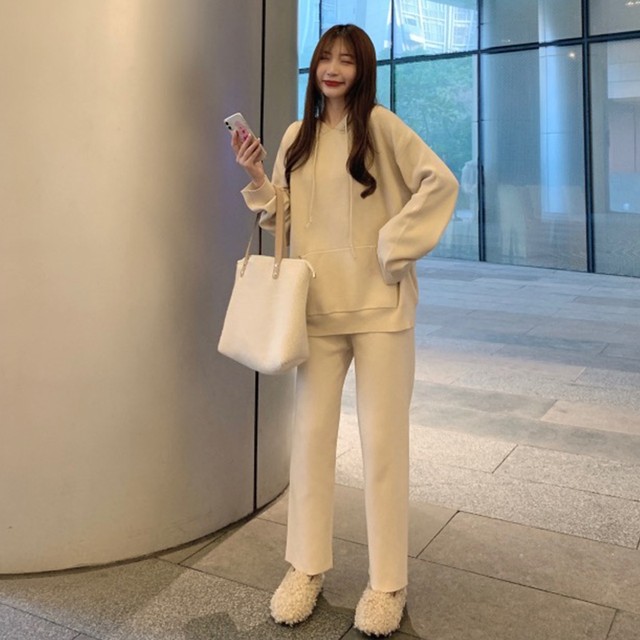おしゃれ ファンアート シンプル 綺麗系服 人気 韓国ファッション 清新 スタイリッシュ スポーツウェアセット セットアップ 75shops