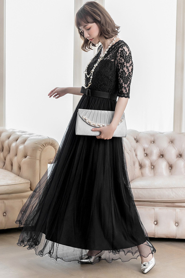 即日配送 送料無料 オールインワンマキシワンピース パーティードレス ドレス ワンピース ロングドレス レース 袖有り ミモレ丈 結婚式 二次会 披露宴 謝恩会 パーティ パーティー ブライダル レディース 代 30代 40代 大きいサイズ お呼ばれ Emd0024 Yymta