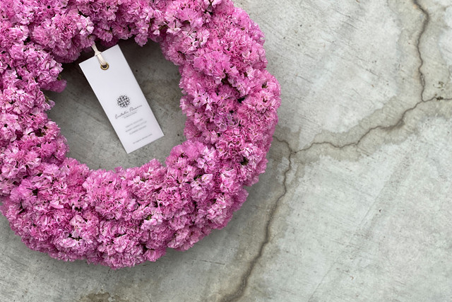 Statice Wreath Pink 02 | スターチスリース