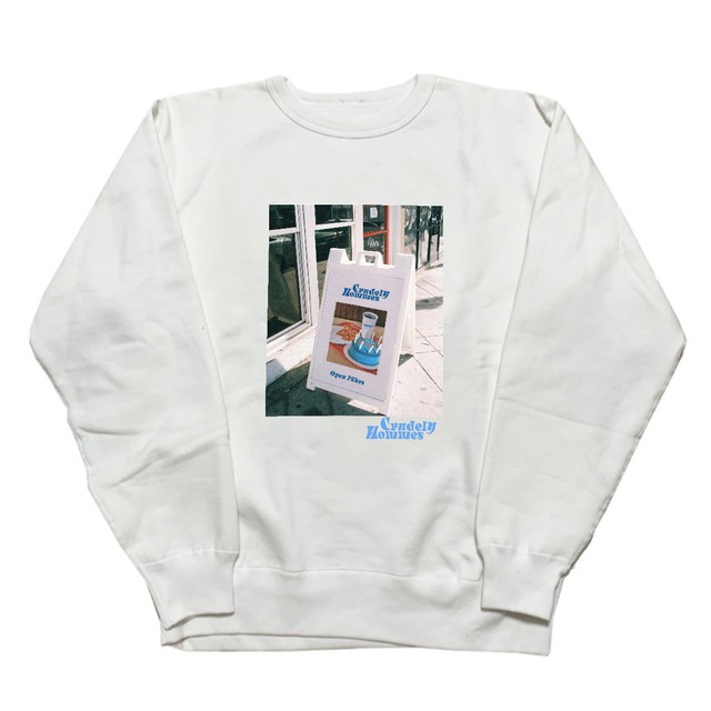 【Crudely Hommes】Cafe Front Graphic Heavy Weight Sweat Tops