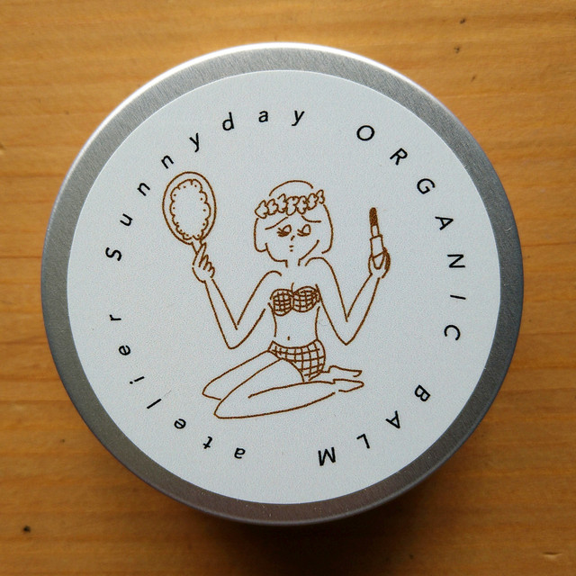 Organic Balm 2 シアバター ホホバオイル配合 ミヤタチカ Atelier Sunny Day オリジナルイラスト缶 Sunnyday Online Shop