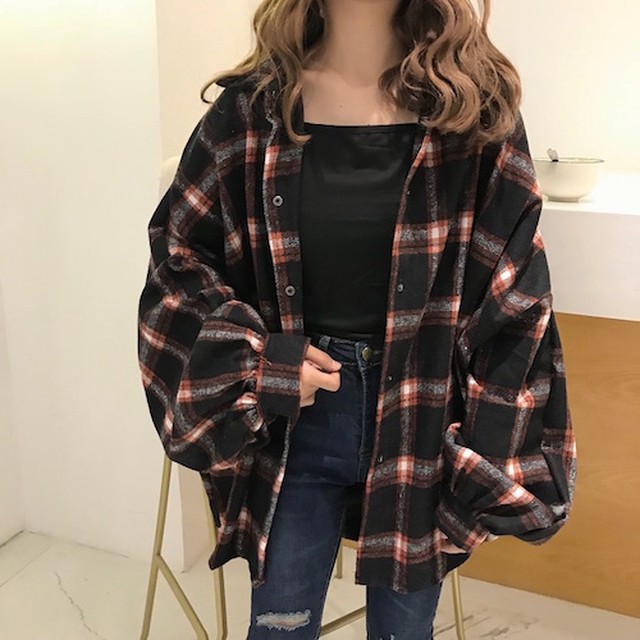 チェックシャツ シャツ レディース トップス ビッグシャツ チュニック