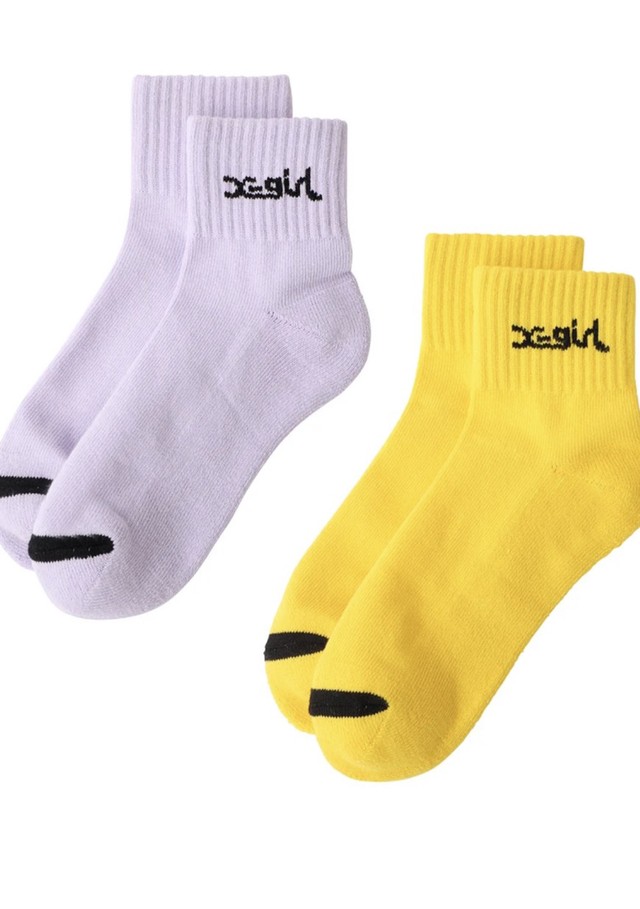 X Girl Logo 2p Socks ソックス 靴下 くつ下 ２足セット Xgirl Xg エックスガール Inception