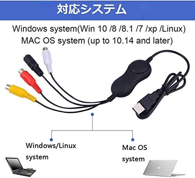 Jpcs 令和最新版 Usb2 0ビデオキャプチャー デジタルデータ化 接続 Pc Dvdダビング ビデオ Vhs テープ Dvd パソコン取り込み Windows 00 Xp Vista Win 7 8 8 1 10対応 Dvd パソコン 保存 Windows Mac対応 Az Japan Classic Store