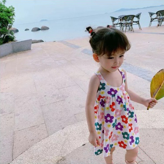 全4色 ワンピース ノースリーブ 袖なし プリント 切り替え ギャザー リゾート サンドレス サマードレス 白 緑 夏 かわいい 子供 キッズ ベビー服 赤ちゃん 女の子 Mo793 Berceau Select Shop ベルソー セレクトショップ キッズ 親子ペアetc