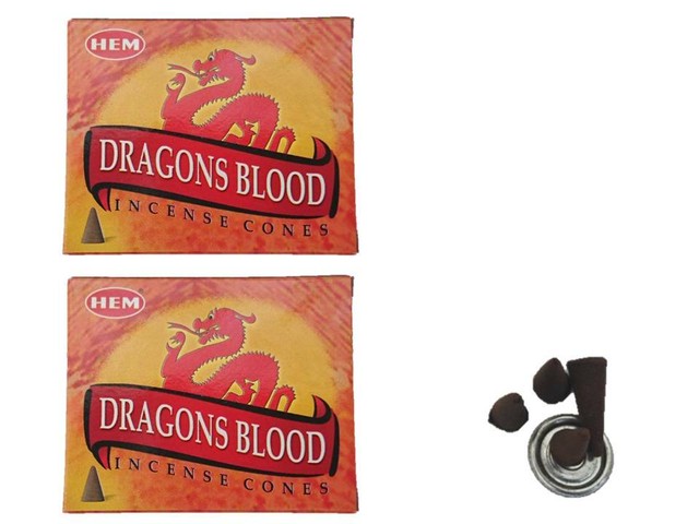 インドhem お香コーン2箱セット ドラゴンブラッド Mg