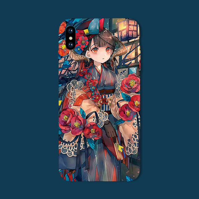 Iphoneケース 可愛い 綺麗 和服女の子 アイフォンカバー Yukicase
