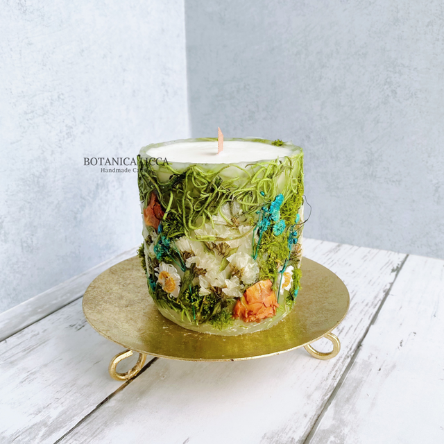 ボタニカル ソイキャンドル イランイランの香り Green Green 3dボタニカルキャンドル専門店 Botanica Licca Luxury Candles