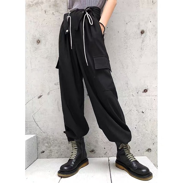 reflector ribbon loose pants