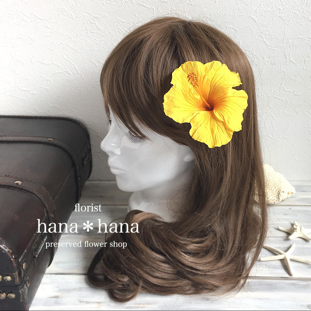 プリザーブドフラワー ハイビスカス髪飾り 大阪府 プリザーブドフラワー専門店 Florist Hana Hana