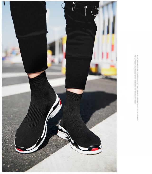 オルチャン スニーカー 韓国ファッション シューズ ソックススニーカー 大きいサイズ スポーティー ブーツ メンズ レディース ペアルック お揃い 黒 おしゃれ かっこいい K486 Koreanplus 韓国ファッション コリアンファッション オルチャンファッション