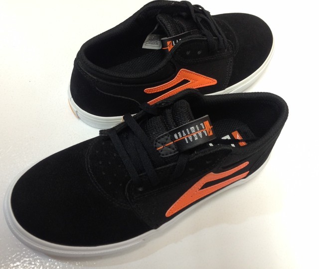 Lakai Griffin Kids Black Orange Suede シューズ スニーカー スケシュー スケボー スケートシューズ Slime Case