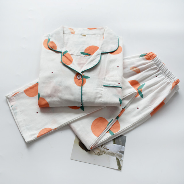 ガーゼ パジャマ レディース ルームウェア 長袖 部屋着 セットアップ 2点セット 寝間着 秋 冬 寝巻き 上下セット 前開き 快適 大きいサイズ 綿 コットン 可愛い N265 Select Shop Shoushou