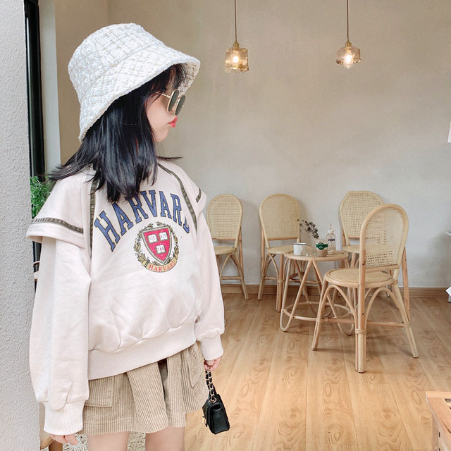 トレーナー 長袖 プルオーバー ラグランスリーブ 英字 ロゴ アメカジ スウェットシャツ ベージュ 春 秋 子供 キッズ こども服 女の子 女児 Syk1 Berceau Select Shop ベルソー セレクトショップ キッズ 親子ペアetc