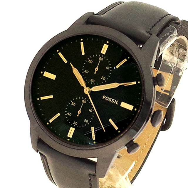 Fossil 腕時計 メンズ Fs5585 Towns Man タウンズマン クォーツ ブラック Liberty Hamilton