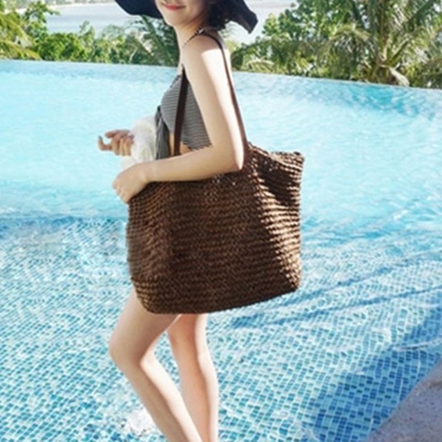 バッグ トートバッグ レディース トート かごバッグ 大容量 大きめ ビーチ スクエアバッグ カジュアル シンプル 夏 代 30代 40代 デート 女子会 お出かけ 旅行 おしゃれ 大人 可愛い ワンピの里