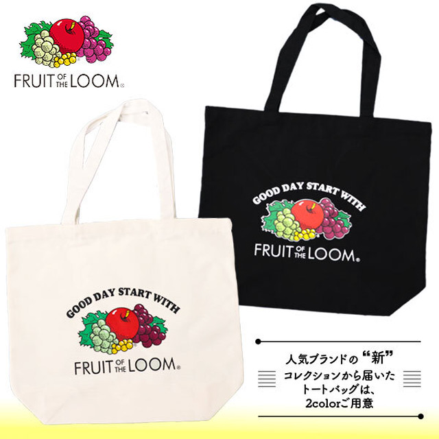 Fruit Of The Loom フルーツオブザルーム フルーツ柄 プリント トートバッグ 2color Luxzunderwear