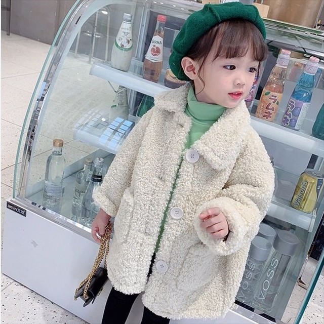 ボア コート もこもこ あったか 冬用 ミドル丈 アウター ジャケット ボタン お出かけ 可愛い 男の子 女の子 子供服 キッズ ベビー プチプラ 90 100 110 1 130 140 取寄 発送目安14 21日営業日 Laff Store For Baby Kids ベビー キッズ 子供服