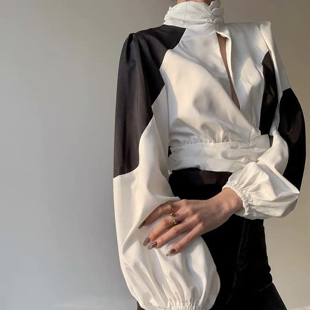 black shoulder tops