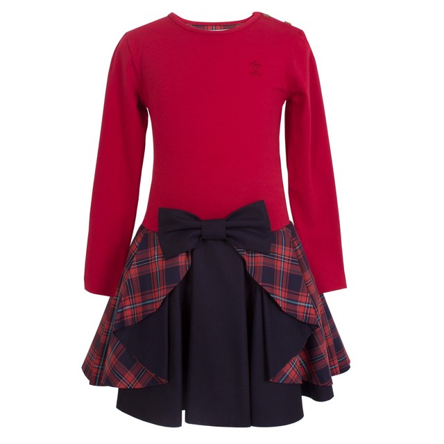 CHRISTINE DRESS RED TARTAN