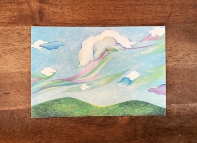 ポスト絵画 天使のはね 親子 も絵