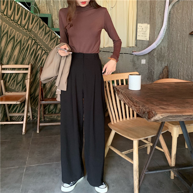 ハイウエスト ワイドパンツ タック ハイウエストパンツ ボトムス レディース シンプル シック きれいめ カジュアル オフィス 通勤 韓国 オルチャン 韓国ファッション 新作 春夏 春 夏 Om 464 Musubi Me 韓国 オルチャン レディースファッションのお店