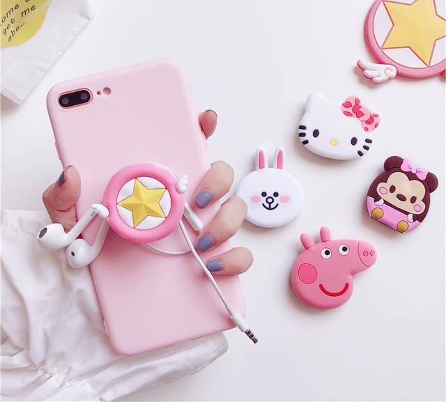 大人気 スマホグリップ 落下防止アクセサリー Curioso Pink