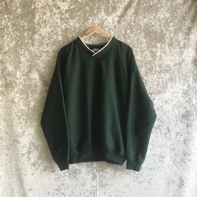 Ashworth ナイロン プルオーバー Vネック ピステ アッシュワース M ダークグリーン 古着 デザイン古着 ヴィンテージ アメリカ古着 ユーロ古着 中古 S Sigma Freestyle Usedclothing Store