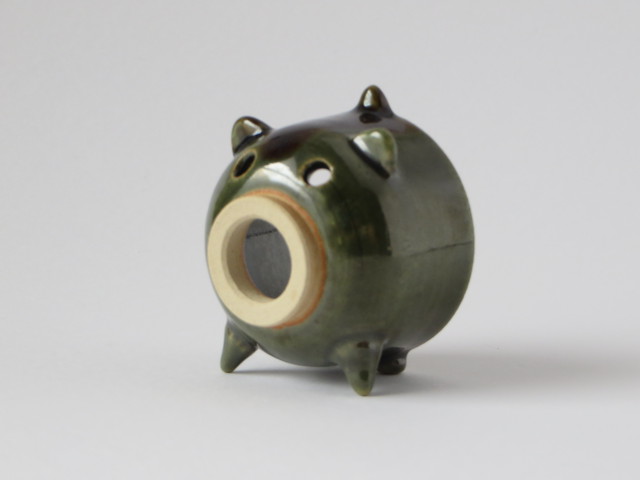 香炉 ミニ豚 藍緑 うつわや Bears