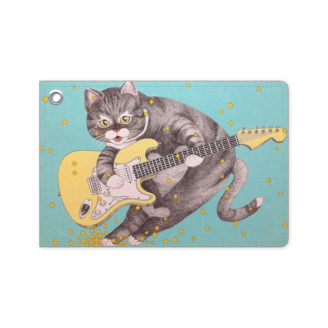 猫とギター パスケース Atelier Meico