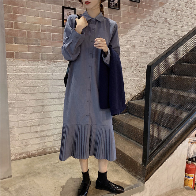 ワンピース レディース 冬 シャツワンピース レディース ミモレ 冬 プリーツスカート セット ニットベスト ニット ベスト ワンピース レディース 長袖 ベージュ ネイビー カジュアル こなれ感 シンプル Evergreen