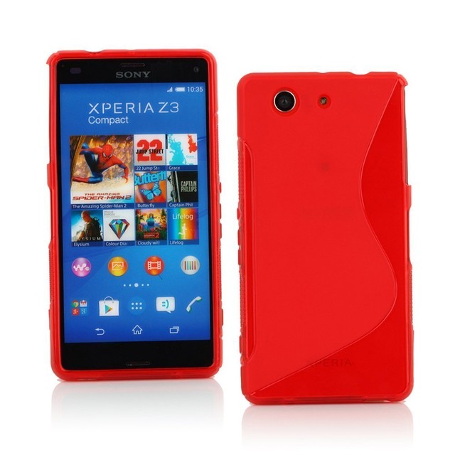 Xperia Z3 Compact ドコモ Tpu グリップカバーケース 色 赤