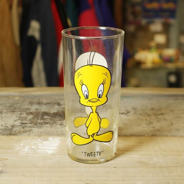 1973 Pepsi ペプシコーラ Tweety グラス Collector Series Glass トゥイーティー ルーニーテューンズ Looney Toons ワーナー19ty2 古着屋ataco Garage