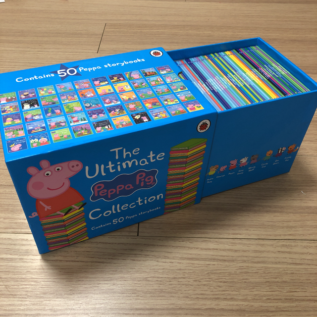 ペッパピッグ 英語絵本 50冊コレクションboxセット 水色絵本 洋書絵本販売店