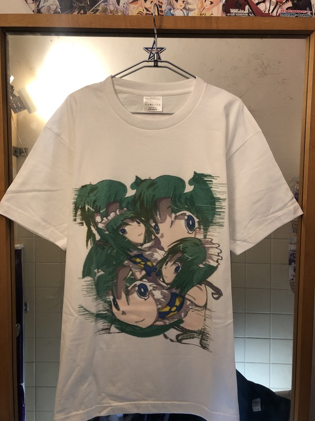 多次元アニメグリッチバグtシャツ Waodepart