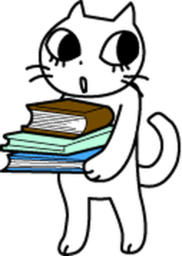 ねこの司書 パンダメインの動物イラスト