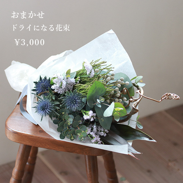 母の日 生花 おまかせドライになる花束 3000円 Mbffb 3000 Kanon 花とみどりと