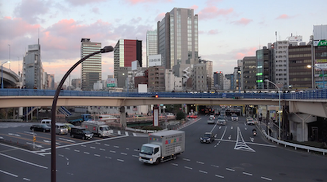 Hd動画素材idb011 東京 ビル 首都高 歩道橋 飯田橋 道路 車 交差点 都心 都会 Sampling Air Japan