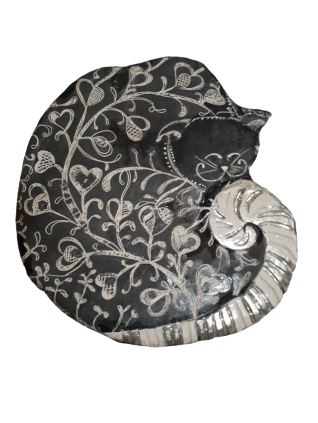 Faenza 陶器 陶板 まんまるネコ Scfa006 Miapreferita