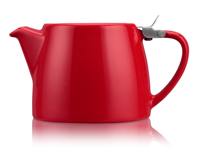 KUSMI TEA スタンプ・ティーポット RED