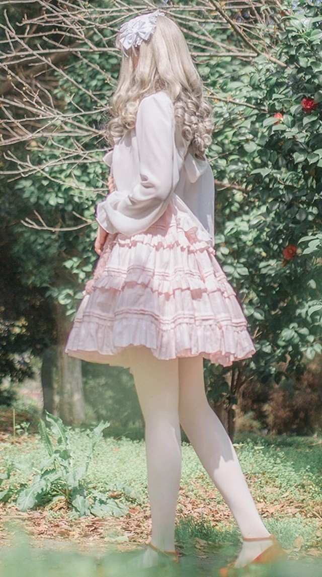 ロリータ ジャンパースカート ワンピース お嬢様風 ロリータ風ファッション ピンク Gl 31 Benectgoth