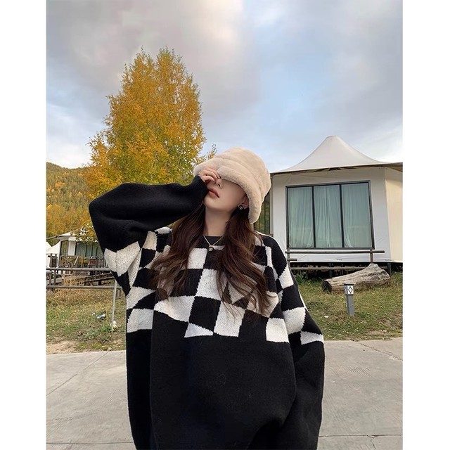 block heart knit