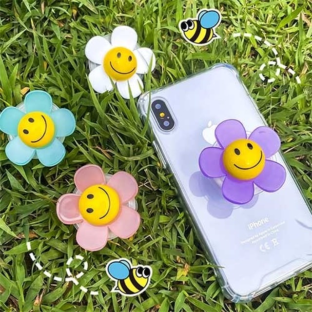 多機種対応 Iphone アンドロイド ホールドリング スマホリング 可愛い スマイル フラワー 花柄 ニコちゃん ガーリー Sti 8 Hanholic Jp Iphoneケース スマホアクセサリー 輸入雑貨