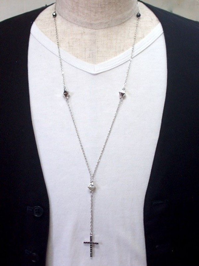 ネックレス ペンダント レディースアクセサリー アクセサリー ファッション ロザリオ ピラミッドパーツ スタイリッシュ ユニセックス 3011 Tre Fiore