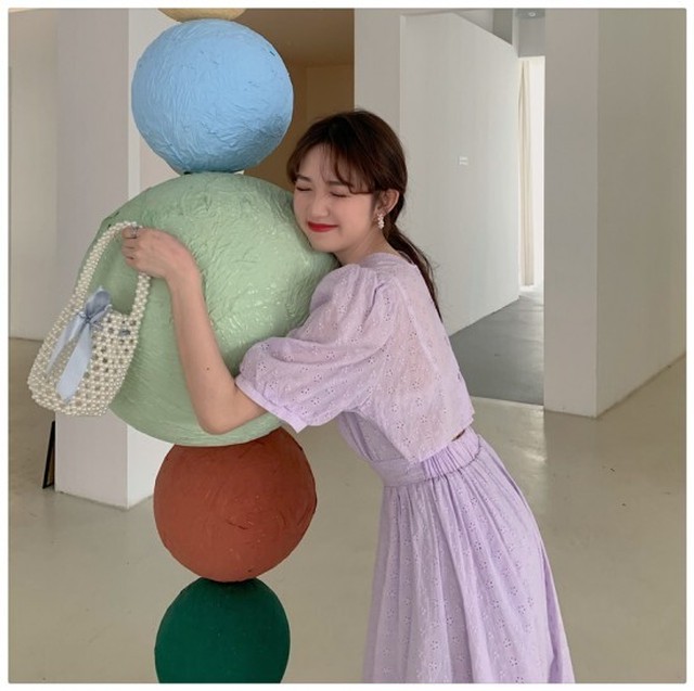 コットンワンピース バックセパレート レディースワンピ 春夏カラー ミモレ丈 お出かけワンピース 韓国ファッション 半袖 可愛い K02 Shopmall To You