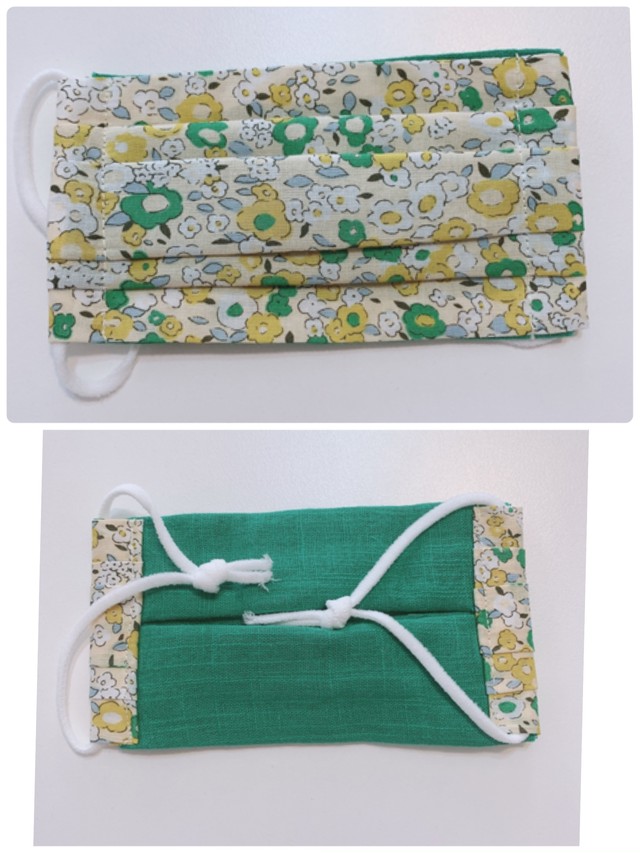 ハンドメイド 派手柄が可愛いガーゼマスク キッズサイズ Riccarocca