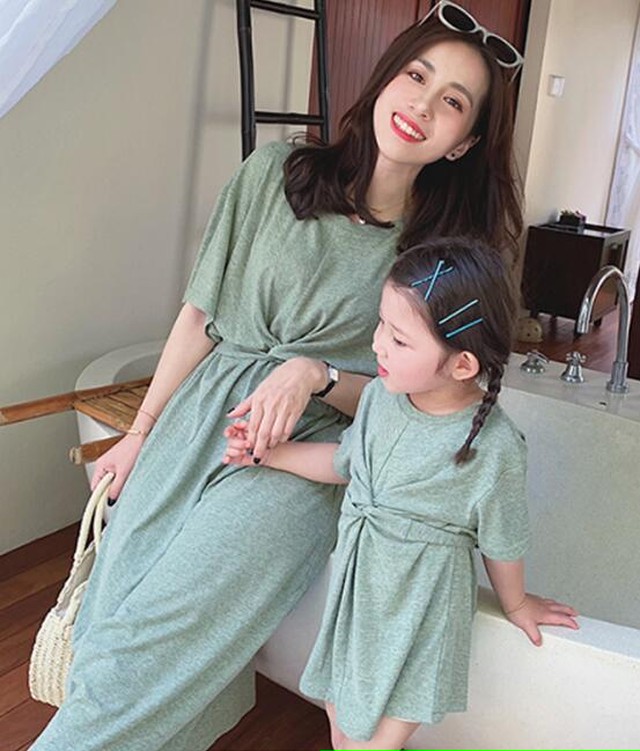 親子コーデ 子供専用ページ３色 夏新品 親子 ファッション 子供 ワンピース キッズ服 可愛い 女の子 3色7 15 こどもふくririmi